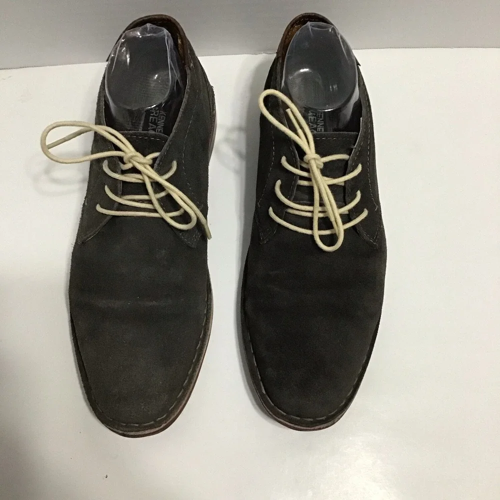 Kenneth Cole Reaction Size 9 Mens Leather Chukka Lace Up‎ Brown Dress Shoe
